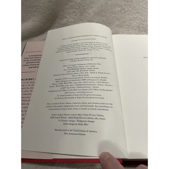 The Whalebone Theatre : A Novel by Joanna Quinn - HCDJ First Edition - Picture 7 of 7